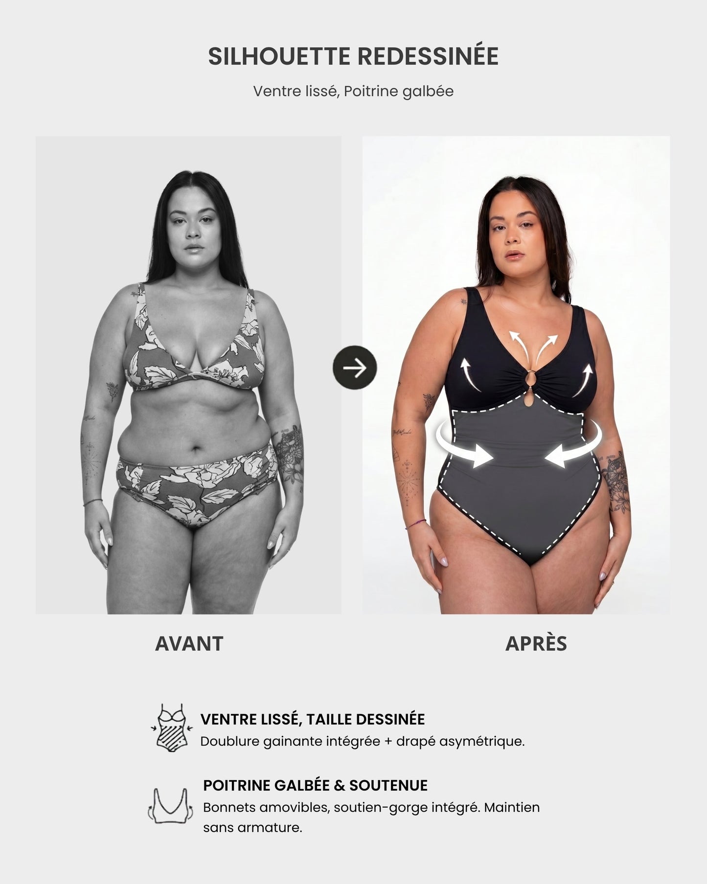 WaveLift™ – Maillot de Bain Sculptant Une Pièce